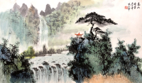 陈大章  泰山晴云