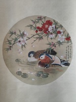 陈之佛   鸳鸯扇面